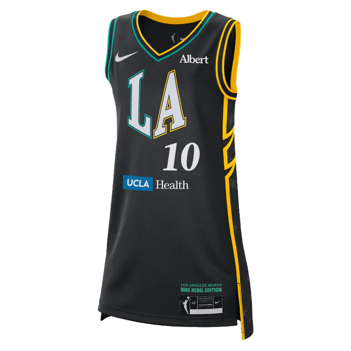 LA SPARKS KELSEY PLUM NIKE BLACK VICTORY JERSEY