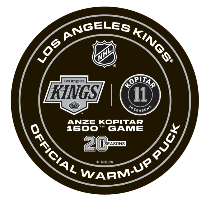 KINGS WARM UP PUCK KOPITAR 1500 GAMES