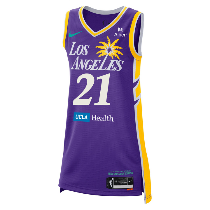 LA SPARKS MERCEDES RUSSELL NIKE PURPLE EXPLORER JERSEY