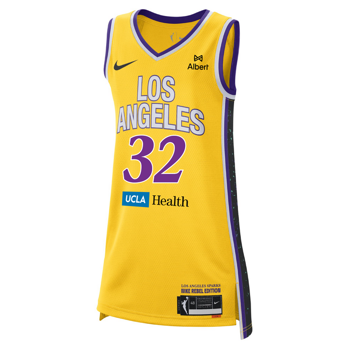 LA SPARKS EMMA CANNON NIKE GOLD REBEL EDITION JERSEY