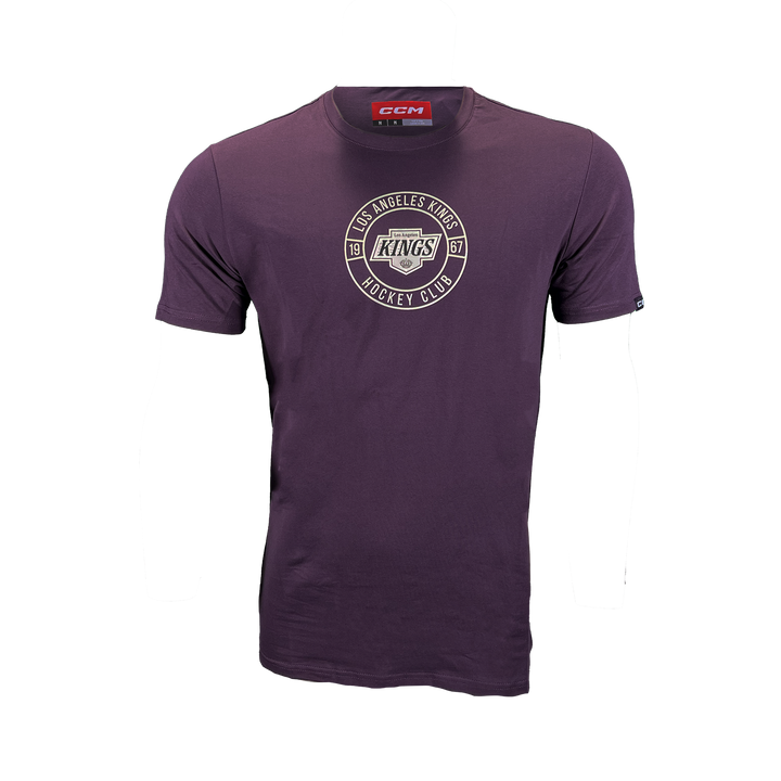 LA Kings Purple Circle Logo Hockey Short Sleeve Shirt