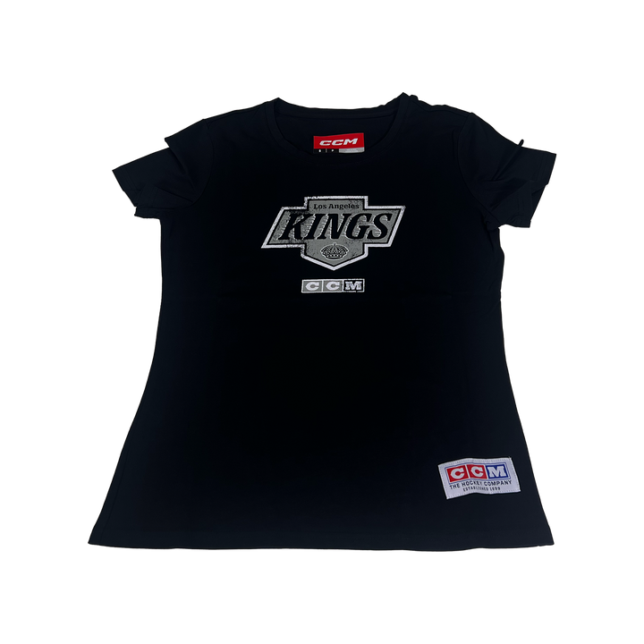 LA Kings Womens Black Chevy Logo Short Sleeve Tee