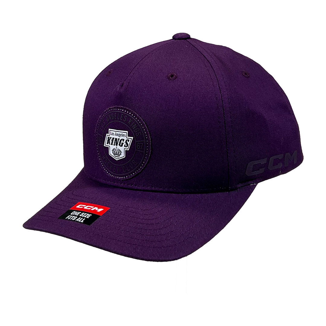 LA Kings CCM Purple Structured Adjustable Hat