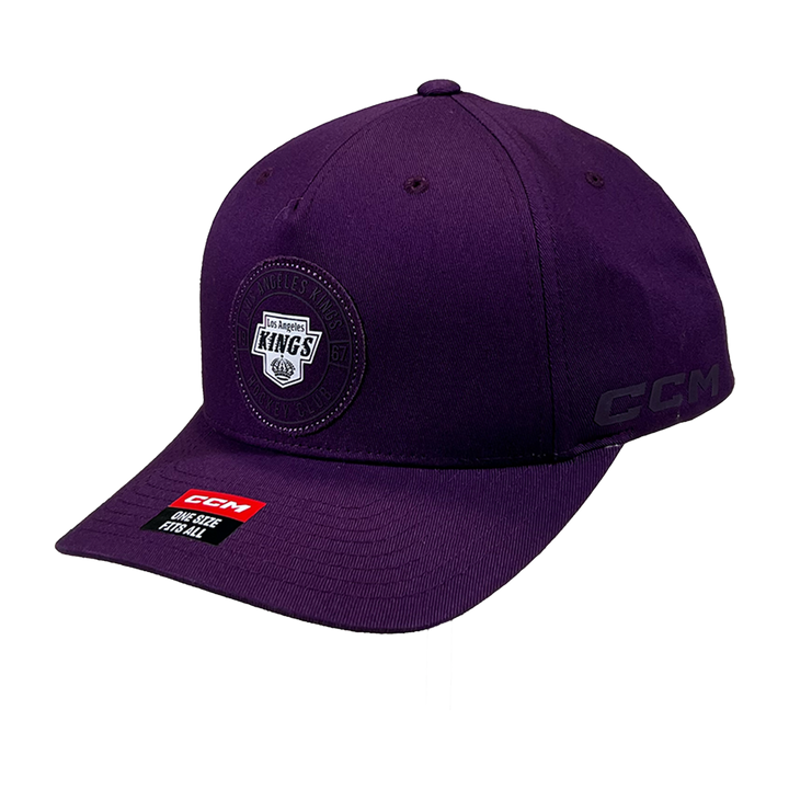 LA Kings CCM Purple Structured Adjustable Hat