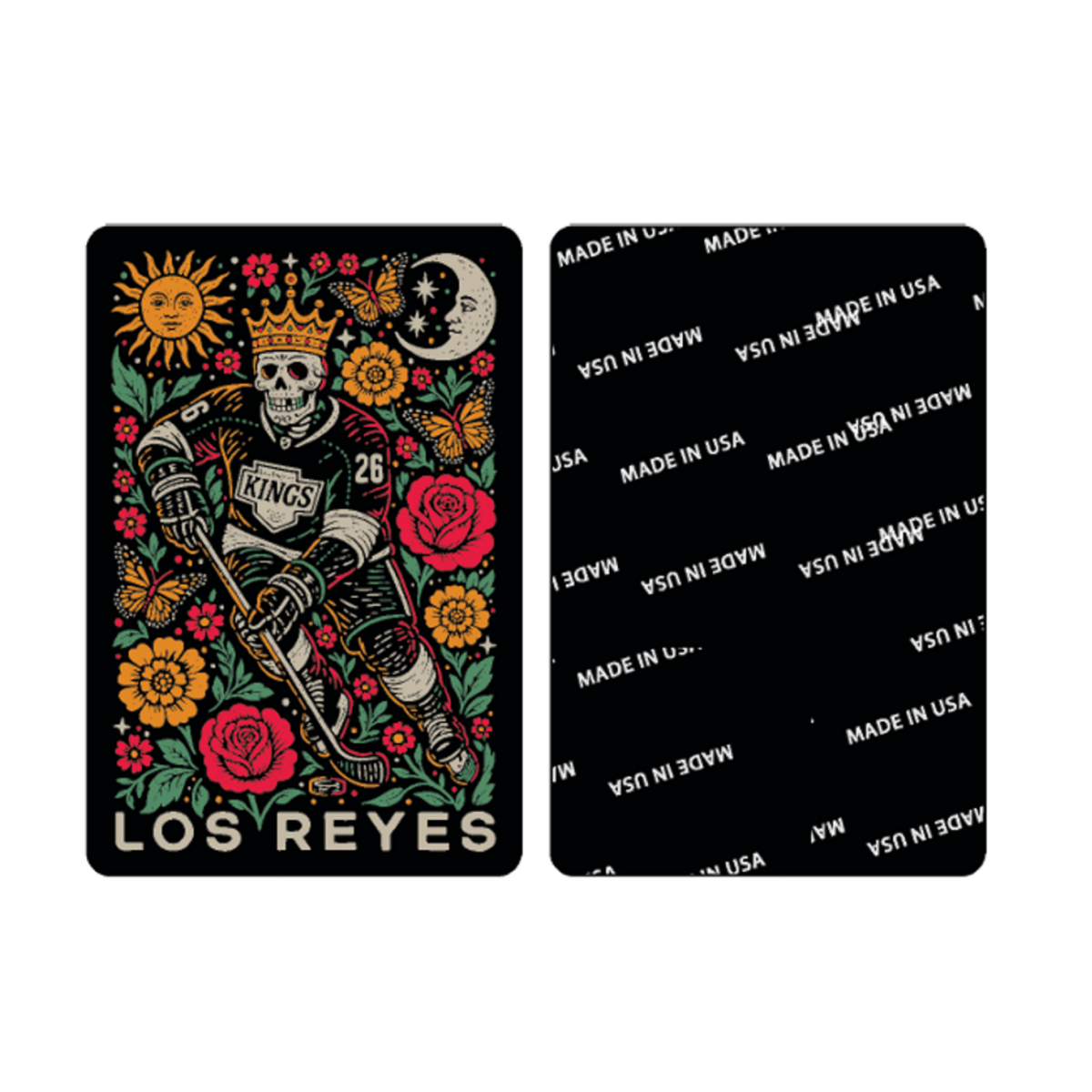 KINGS DIA26 FULL SKELLY DESIGN WOOD MAGNET