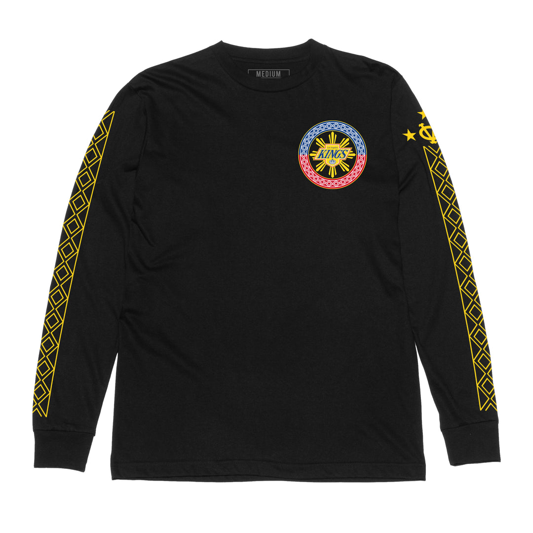 Kings 2022-23 Violent Gentlemen Filipino Heritage Black Long Sleeve T-Shirt