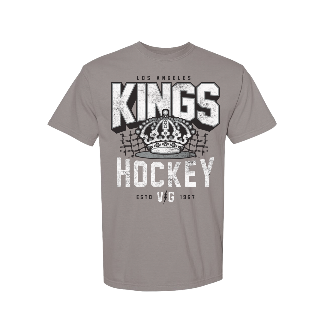 Kings Violent Gentlemen Crown Logo Hockey Gray T-Shirt