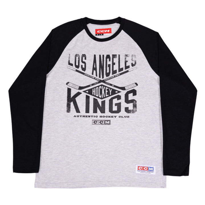 LA Kings CCM Long Sleeve Baseball Tee