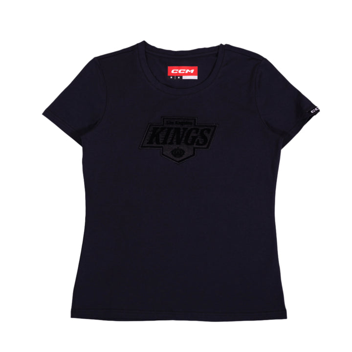 LA Kings Womens Chevy Logo Black Short Sleeve Tee