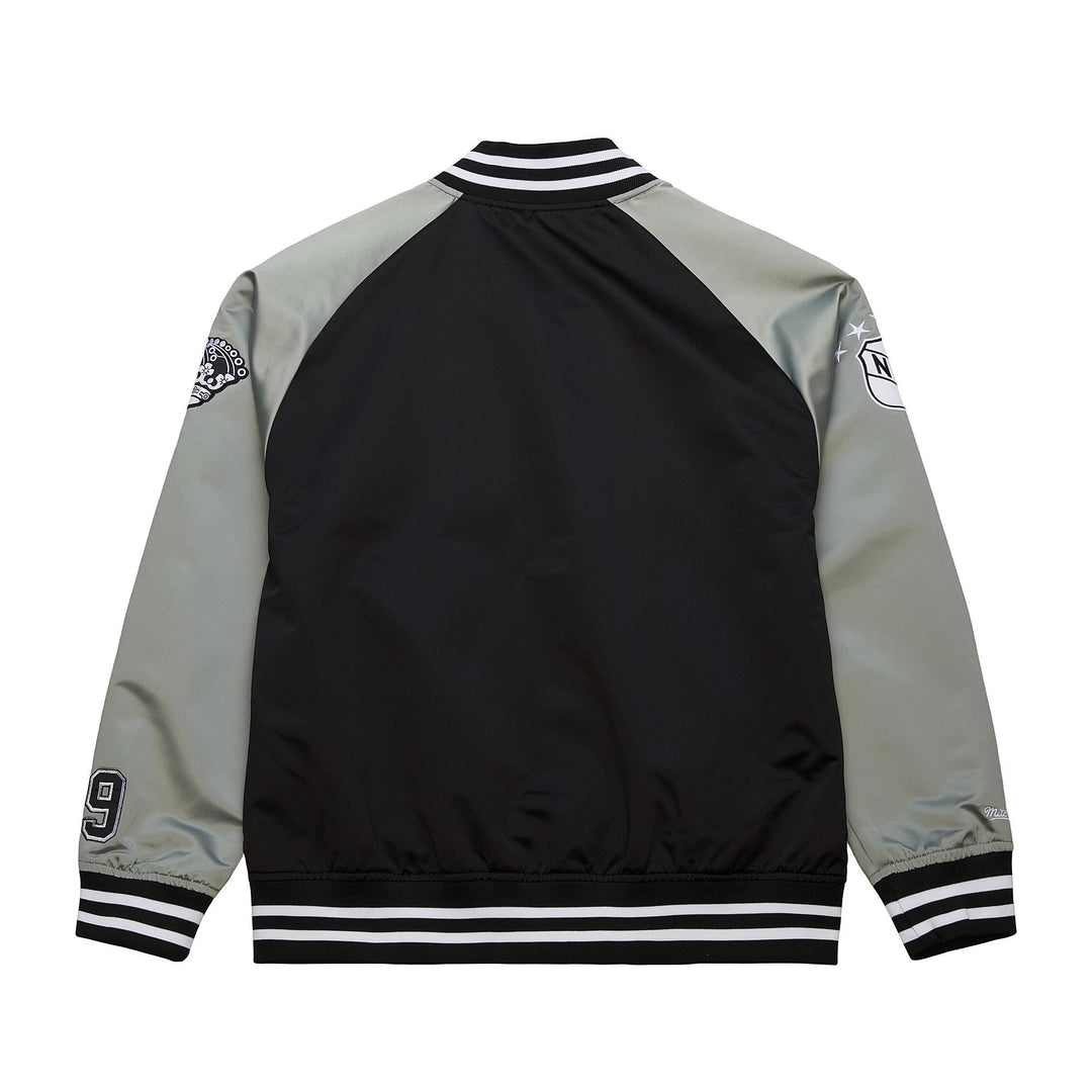 Wayne Gretzky LA Kings Mitchell & Ness Gray/ Black Lightweight Satin Jacket