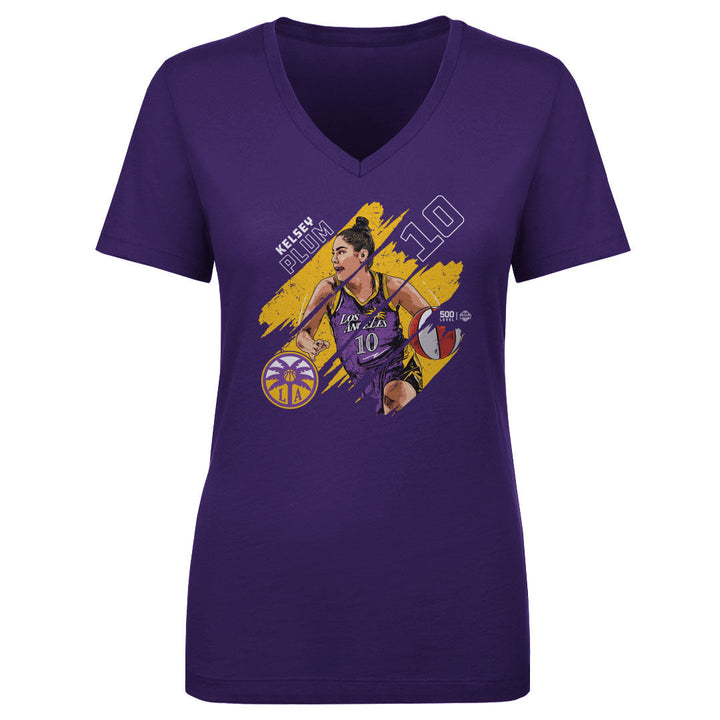 Kelsey Plum Los Angeles Sparks Stripes WHT