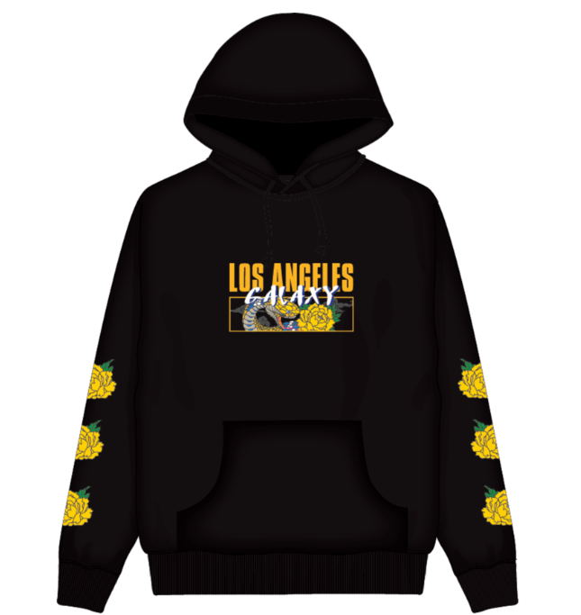 LA GALAXY 2025 MITCHELL & NESS LUNAR NEW YEAR BLACK HOODIE