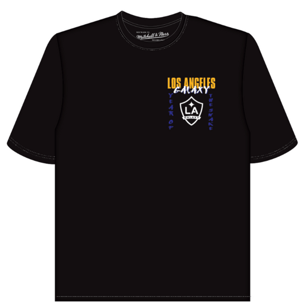 LA GALAXY 2025 MITCHELL & NESS LUNAR NEW YEAR BLACK T-SHIRT – TEAM