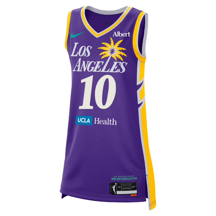 LA SPARKS KELSEY PLUM NIKE PURPLE EXPLORER JERSEY