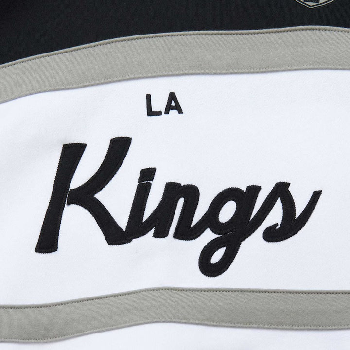 LA Kings Mitchell & Ness Head Coach Chevy Logo Black and White Hoodie