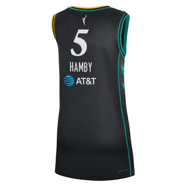 LA SPARKS DEARICA HAMBY NIKE BLACK VICTORY JERSEY