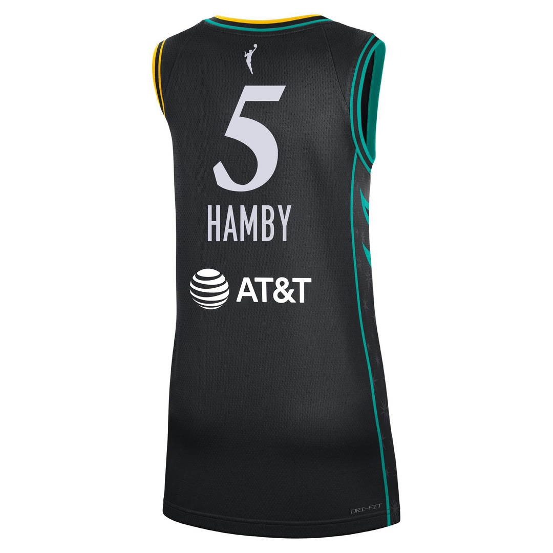 LA SPARKS DEARICA HAMBY NIKE BLACK VICTORY JERSEY