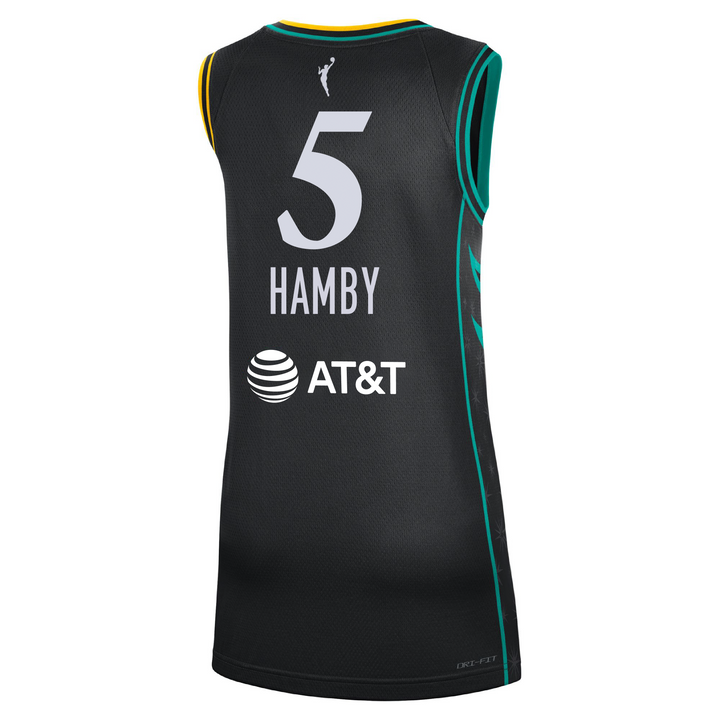 LA SPARKS DEARICA HAMBY NIKE BLACK VICTORY JERSEY