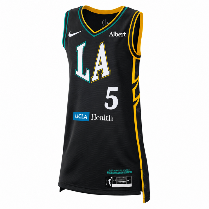 LA SPARKS DEARICA HAMBY NIKE BLACK VICTORY JERSEY
