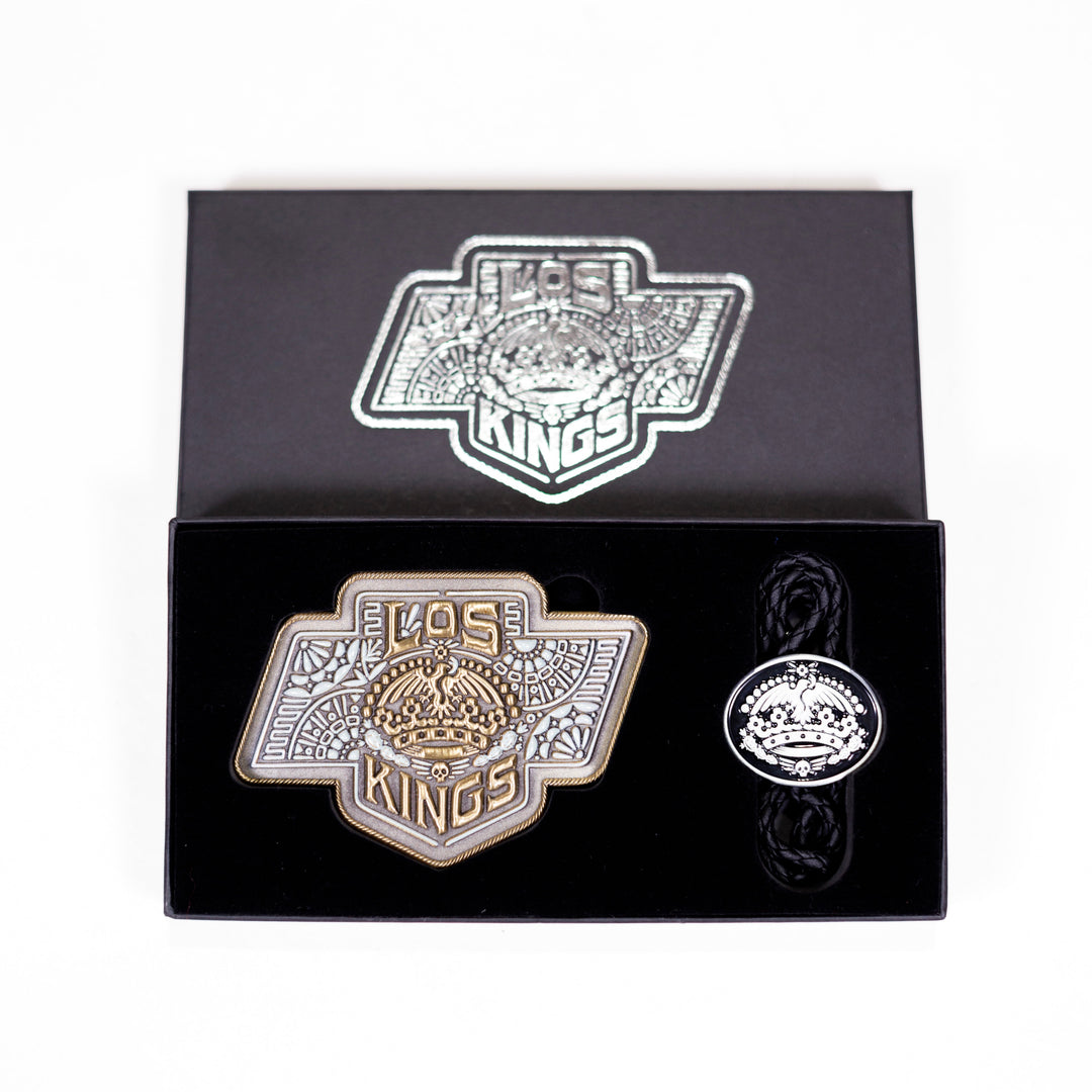KINGS X VG MEXICAN26 BELT BUCKLE BOLO TIE SET