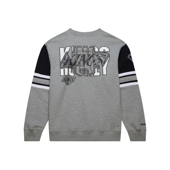 LA Kings Mitchell & Ness Black All Over Crew Primary Logo