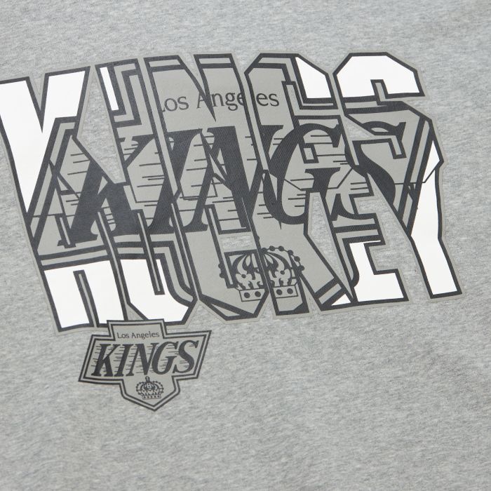 LA Kings Mitchell & Ness Black All Over Crew Primary Logo