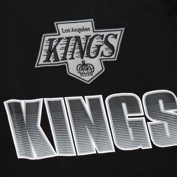 LA Kings Mitchell & Ness Black All Over Vintage Long Sleeve Primary Logo