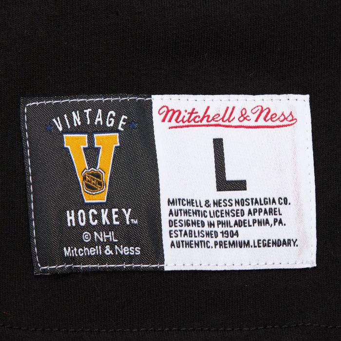 LA Kings Mitchell & Ness Black All Over Vintage Long Sleeve Primary Logo