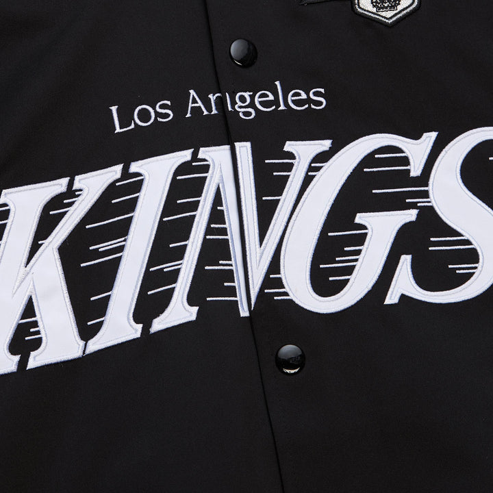 Wayne Gretzky LA Kings Mitchell & Ness Gray/ Black Lightweight Satin Jacket