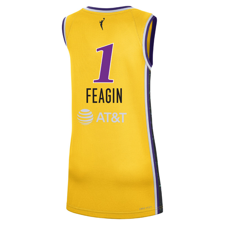 LA SPARKS SANIA FEAGIN NIKE GOLD REBEL EDITION JERSEY