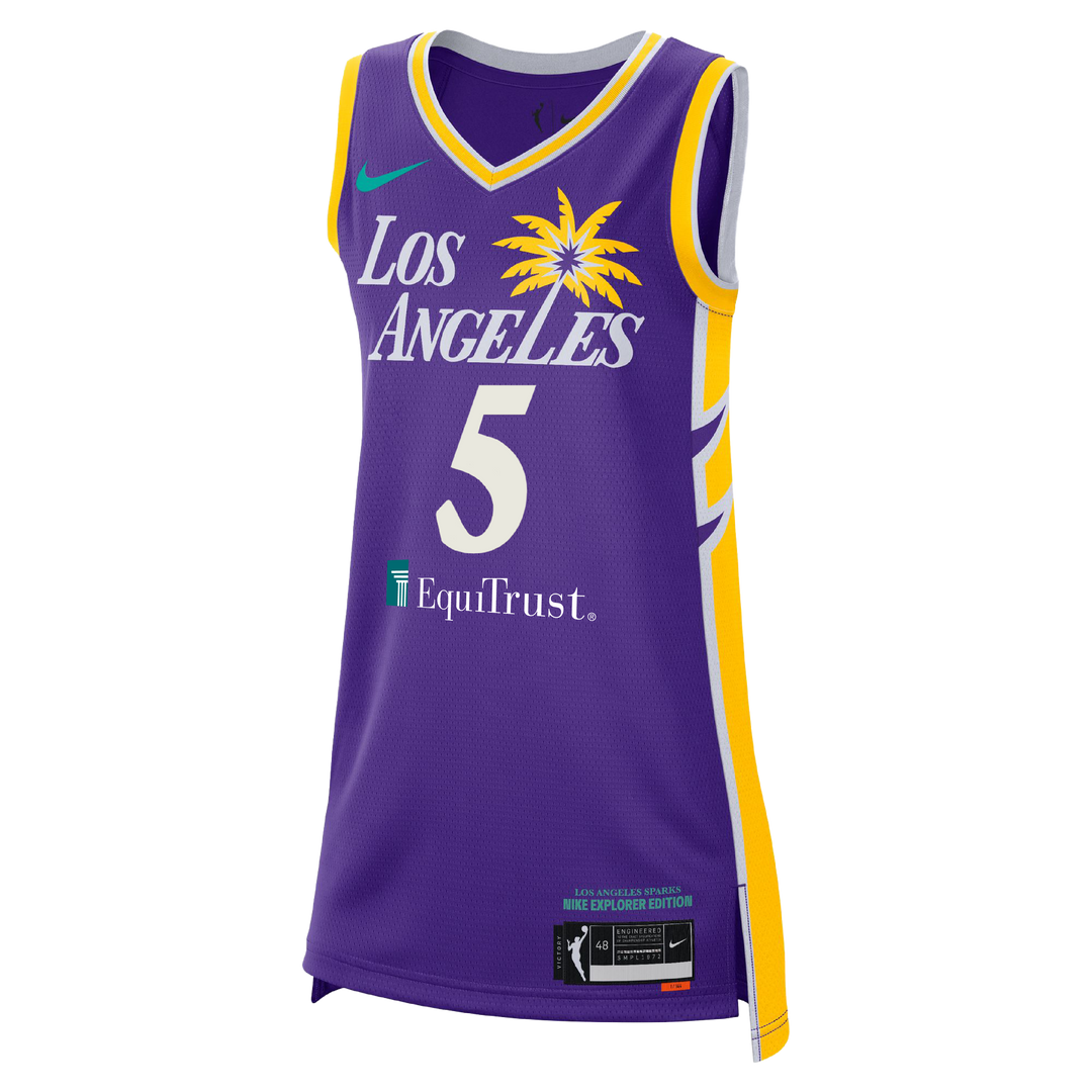 LA SPARKS DEARICA HAMBY NIKE PURPLE EXPLORER JERSEY