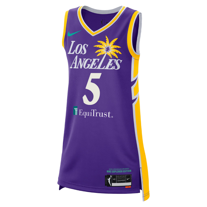 LA SPARKS DEARICA HAMBY NIKE PURPLE EXPLORER JERSEY