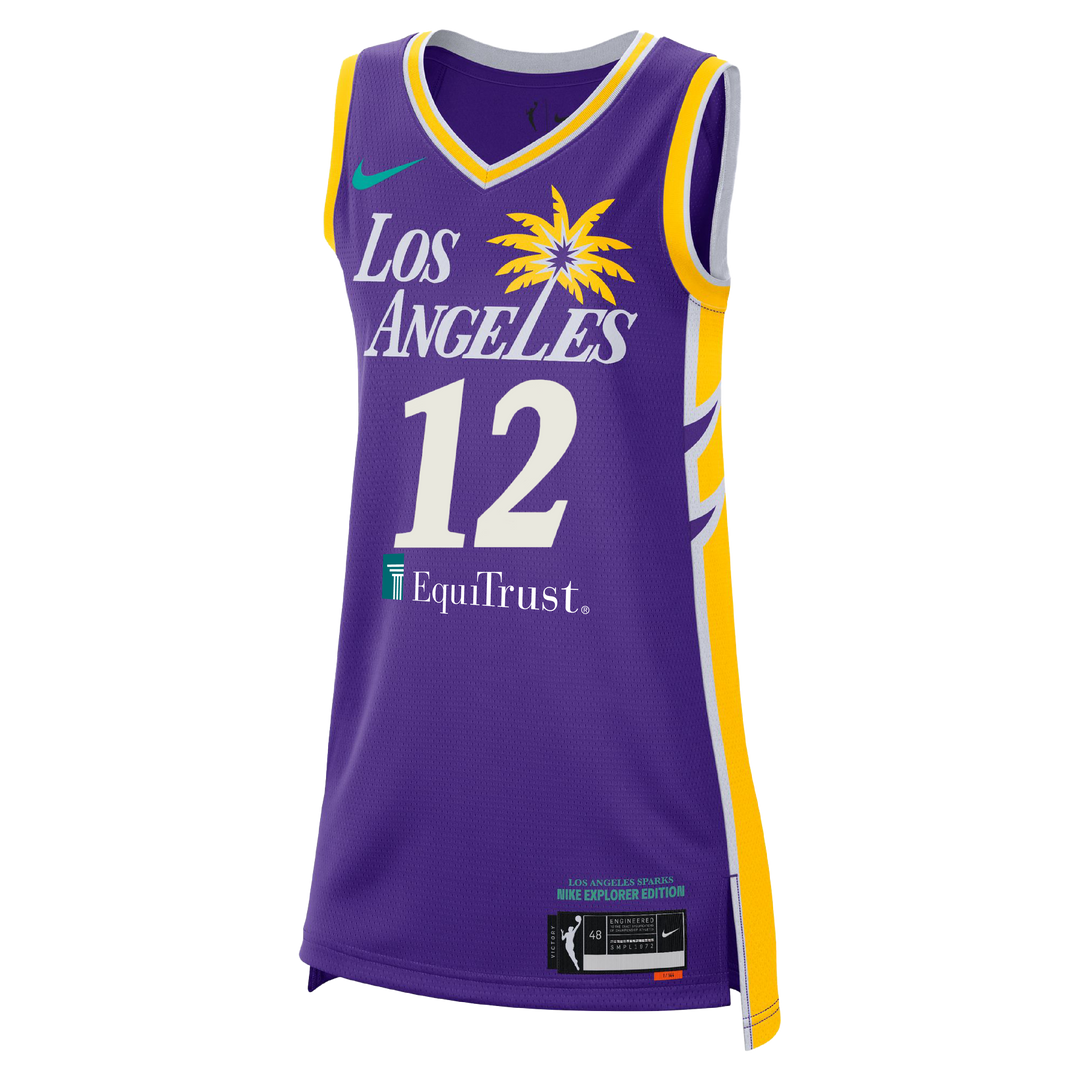 LA SPARKS RAE BURRELL NIKE PURPLE EXPLORER JERSEY