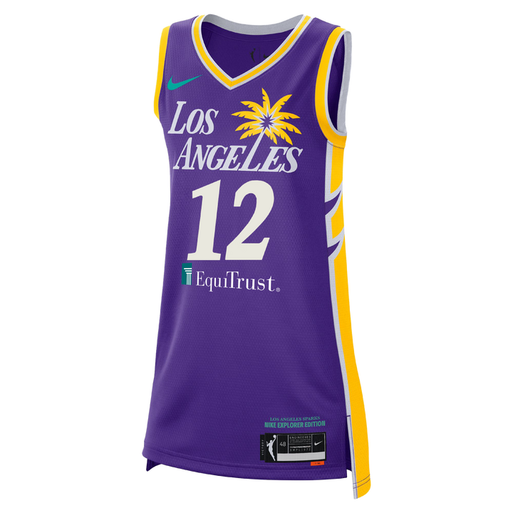 LA SPARKS RAE BURRELL NIKE PURPLE EXPLORER JERSEY