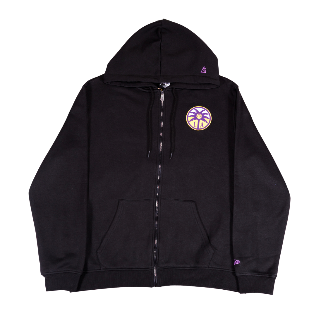 LA Sparks New Era Black Game Day Full Zip Hoodie