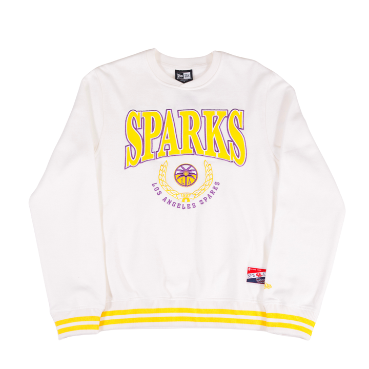 LA Sparks New Era Cream Collegiate Crewneck