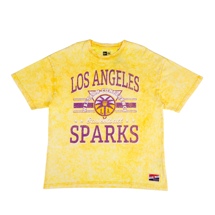 LA Sparks Women's New Era Yellow Collegiate SS Tee