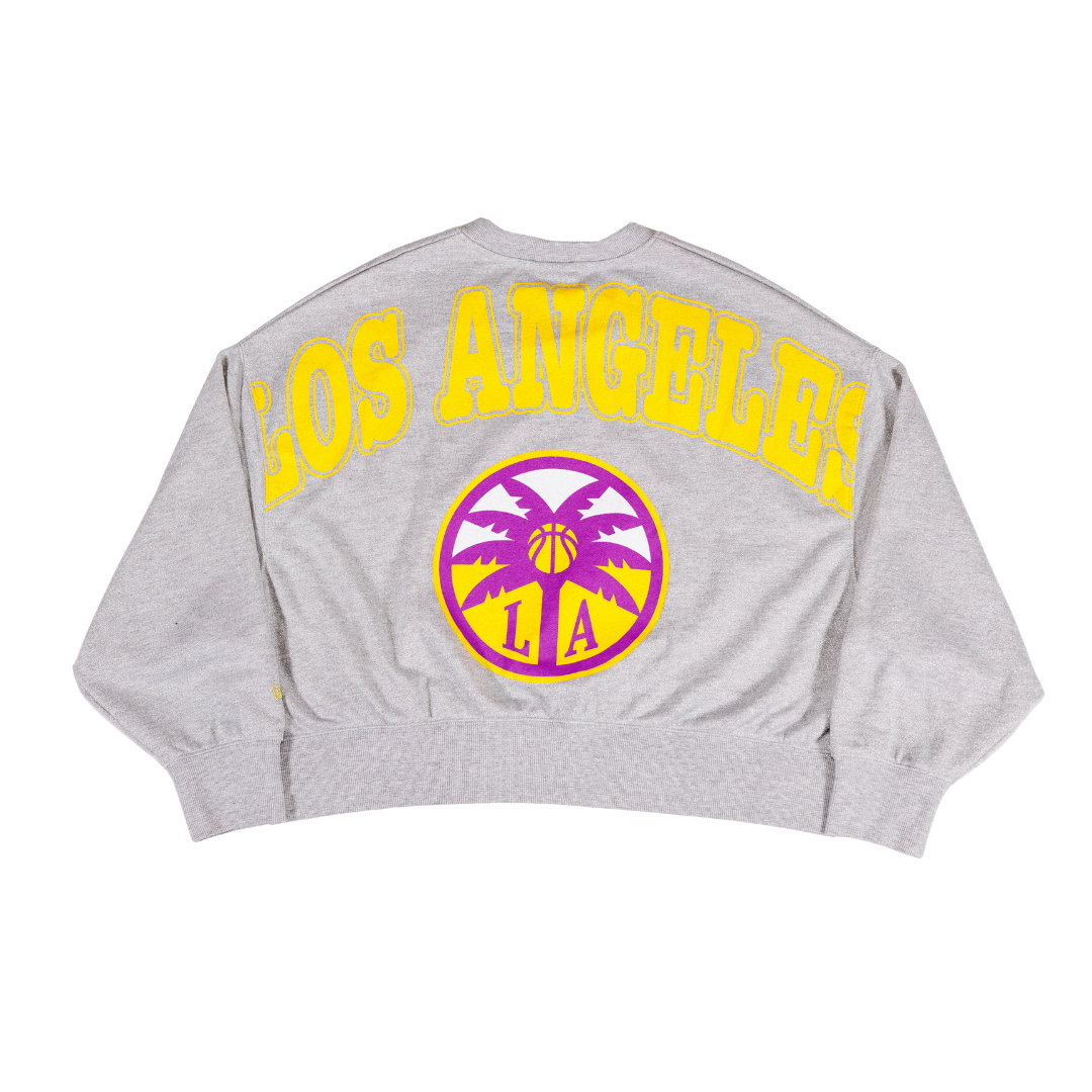 LA Sparks Women's New Era Grey Spirit Crewneck