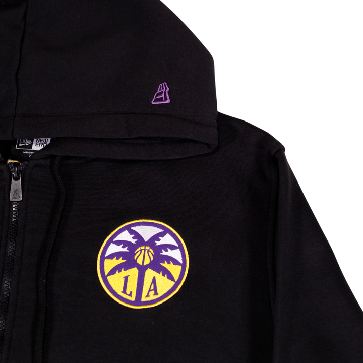 LA Sparks New Era Black Game Day Full Zip Hoodie