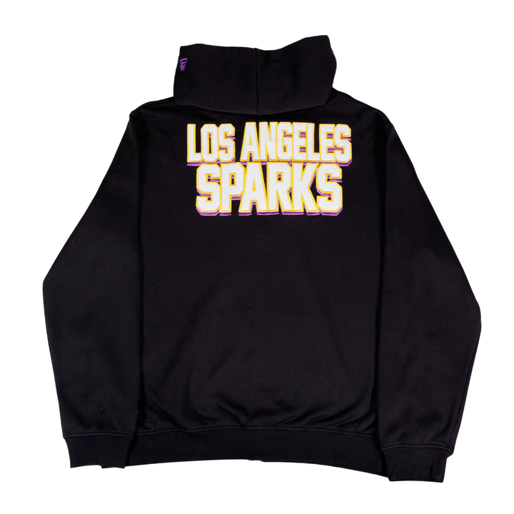 LA Sparks New Era Black Game Day Full Zip Hoodie