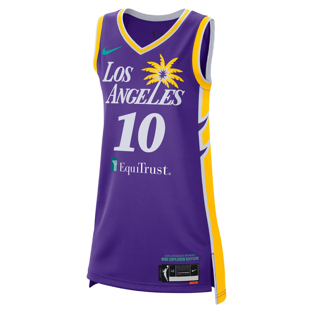 LA SPARKS KELSEY PLUM NIKE PURPLE EXPLORER JERSEY