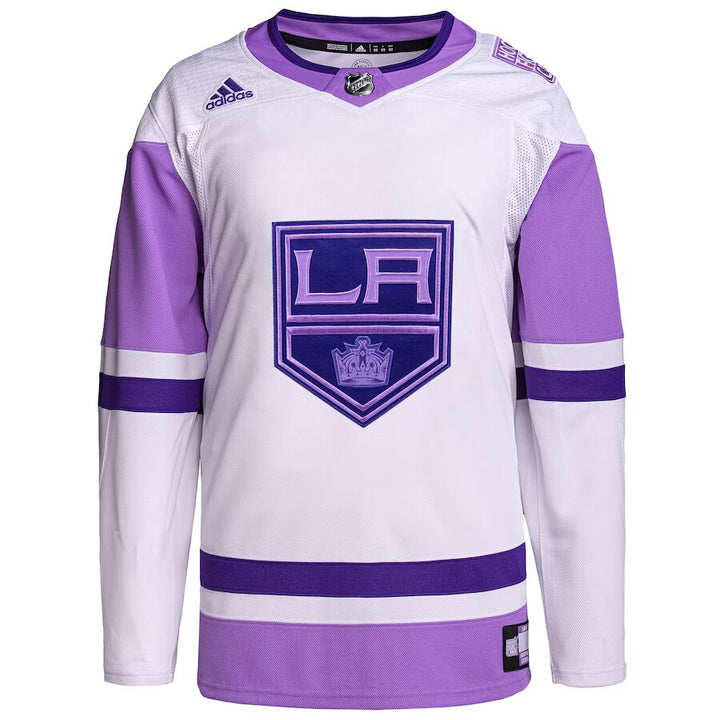 Kings adidas Hockey Fights Cancer Authentic Blank Jersey