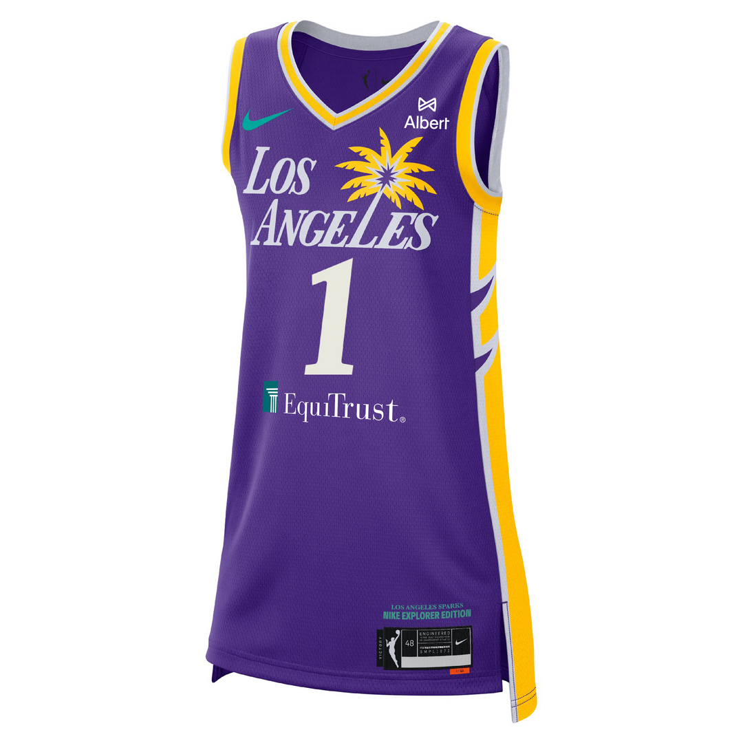 LA SPARKS SANIA FEAGIN NIKE PURPLE EXPLORER JERSEY