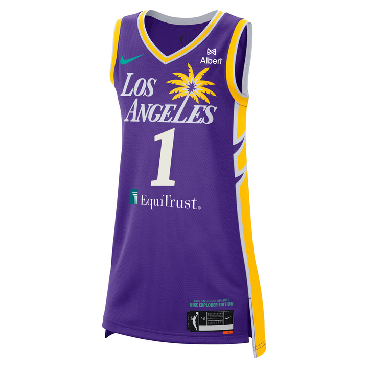 LA SPARKS SANIA FEAGIN NIKE PURPLE EXPLORER JERSEY