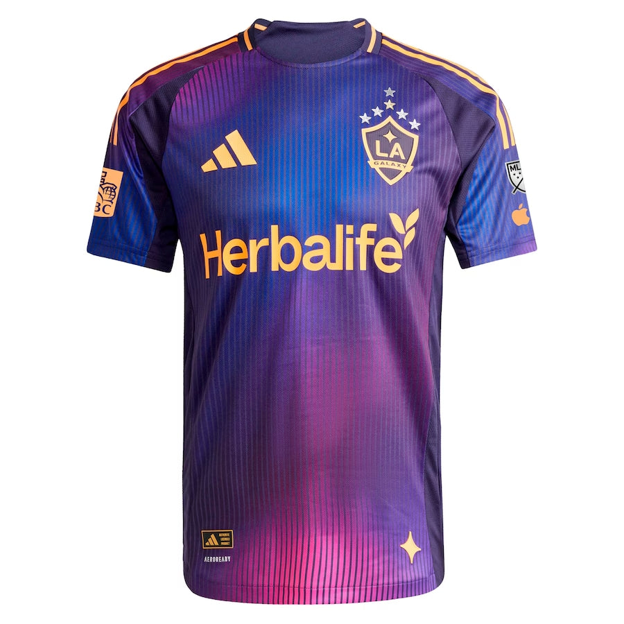 LA Galaxy adidas 25/26 Authentic Purple Rizon Secondary Kit Jersey