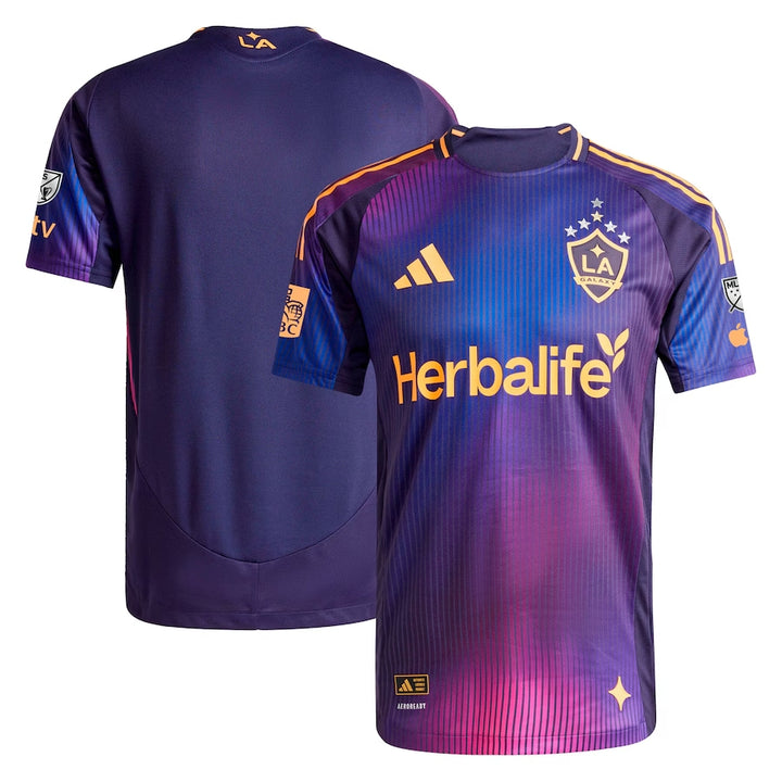 LA Galaxy adidas 25/26 Authentic Purple Rizon Secondary Kit Jersey