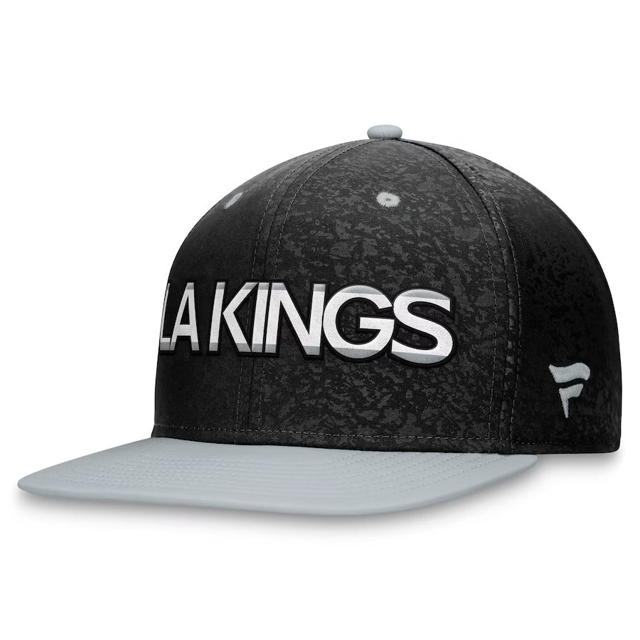 Kings Fanatics Black/Silver Pro Rink Two-Tone Snapback Hat