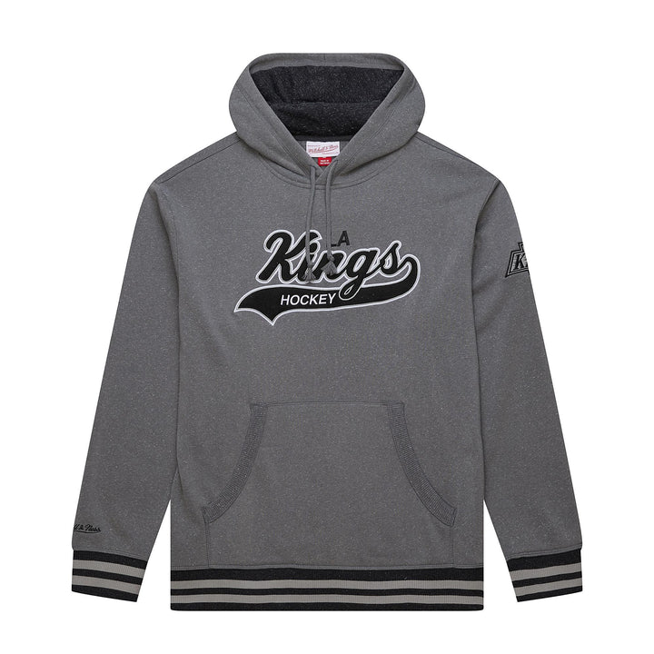 LA Kings Mitchell & Ness NHL Snow Washed Vintage Logo Gray Hoodie