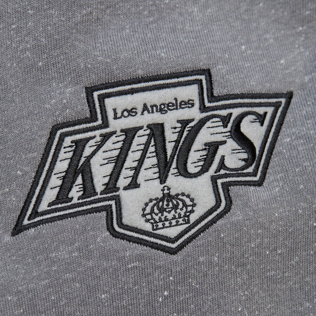 LA Kings Mitchell & Ness NHL Snow Washed Vintage Logo Gray Hoodie