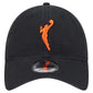 LA Sparks New Era Black WNBA Logo 920 Adjustable Hat